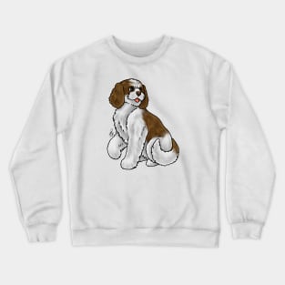 Dog - Cockapoo - Brown and White Crewneck Sweatshirt